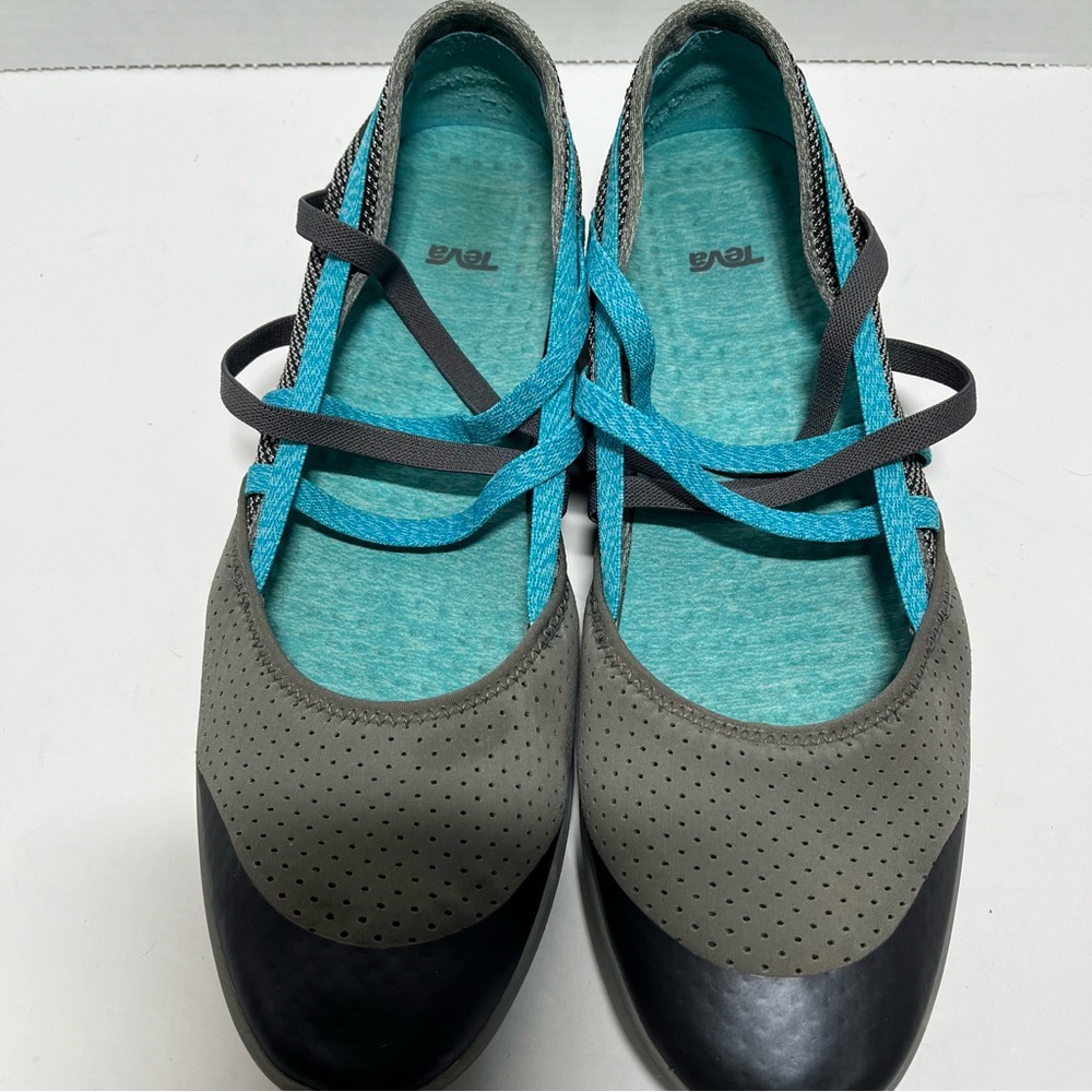 Teva Hydro-Life Cross-Strap Slip-On Strap Flats Comfort Outdoor Hiking 9.5